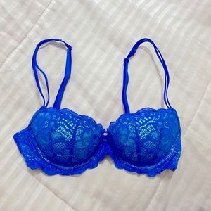 Blue PINK Victoria’s Secret Padded Demi Bra 32A